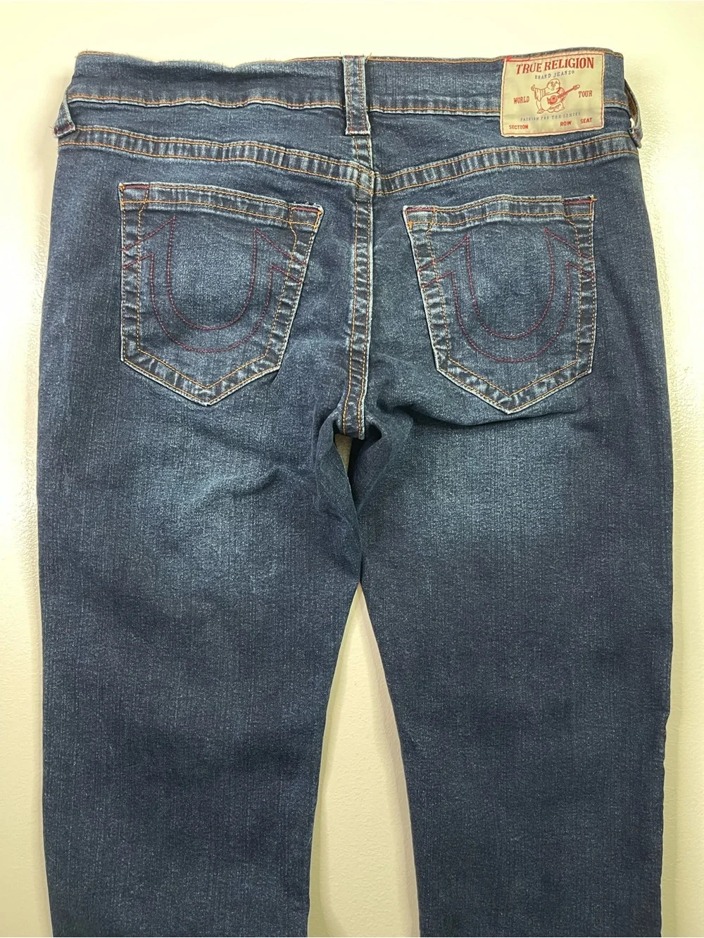 True Religion Geno Slim Fit Dark Wash Stretch Jeans Size 36x34